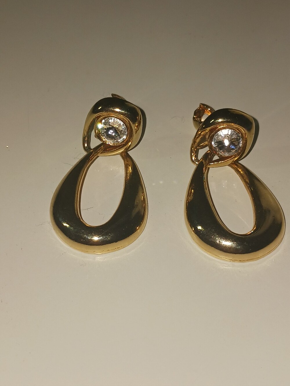 Gold-Tone Teardrop Dangle Earrings - Elegant Women’s Jewelry